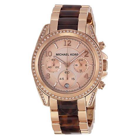 michael kors watch rose gold ladies|two tone rose gold watch.